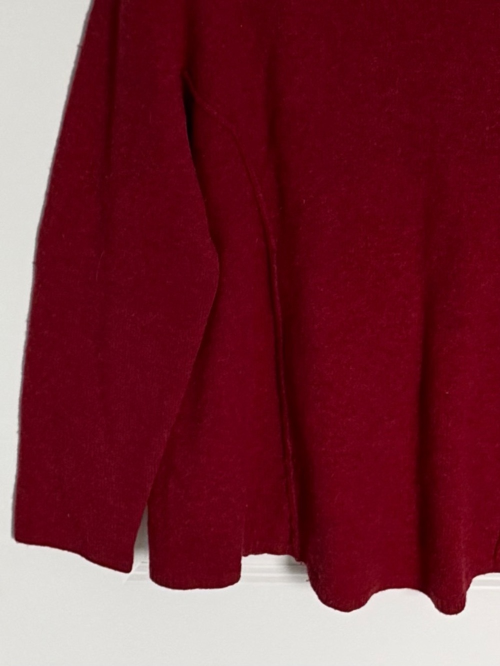 Eileen Fisher Women's Red Wool Button-Front Wool Pea Coat Size XL 39966 - Picture 10 of 15